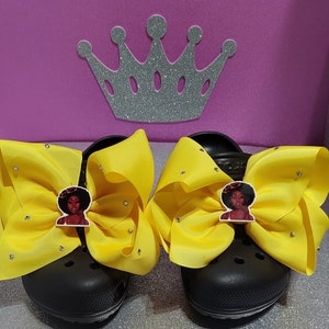 SHOE CLIPS - BIG Bow Charm - Luxury Croc Clogs Charm - Bow Charm – Croc Bows - Girl Shoe Clips - Gift For Girls – Croc Accessory