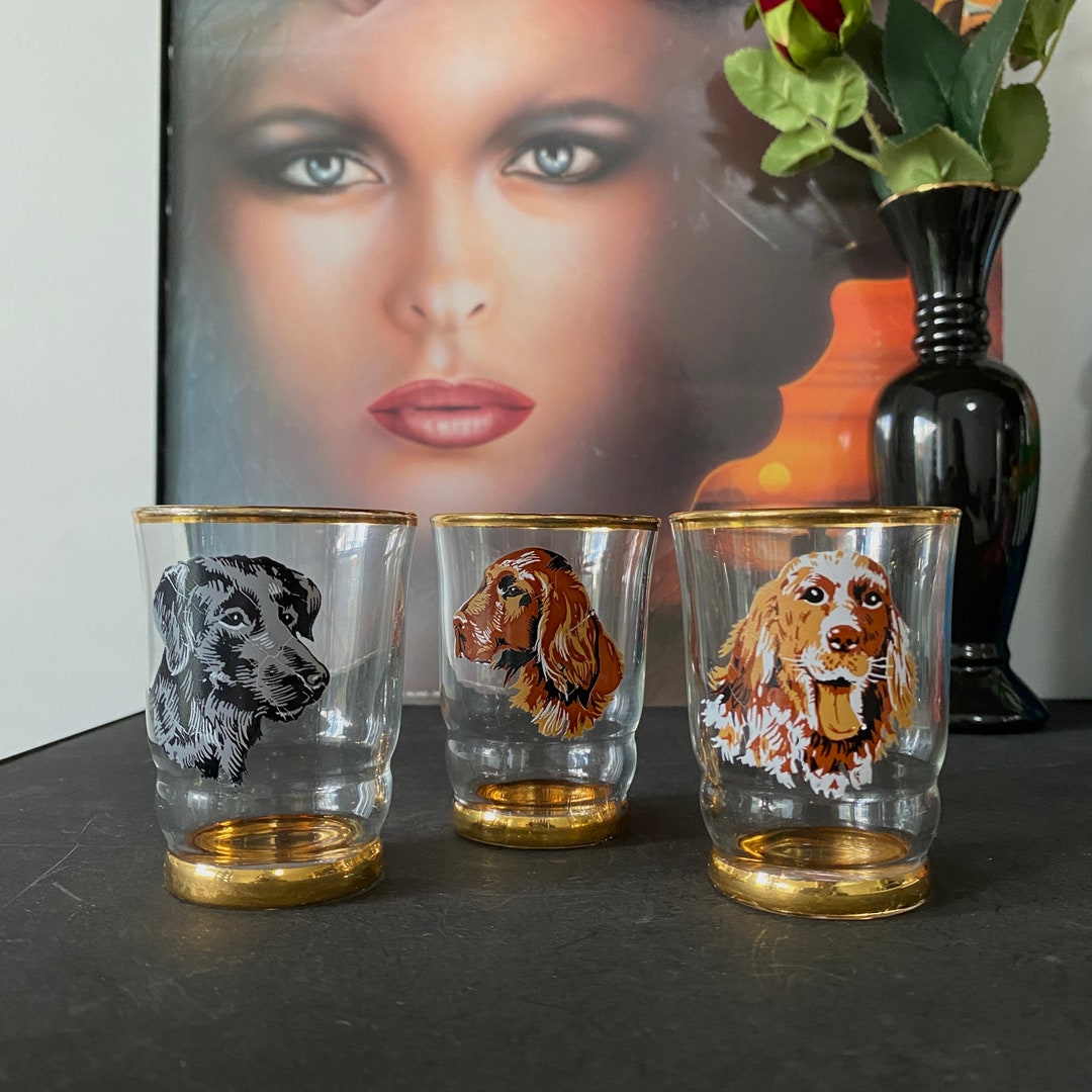 3x Dog Shot Glasses Black Brown Cavalier Labrador Cocker Etsy
