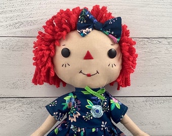 Raggedy Ann Doll - Gifts for Little Granddaughter -Cinnamon Annie Doll - Personalized Baby Doll for Girls - Rag Doll