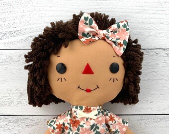 Raggedy Ann Doll - Custom Plush Doll - Cinnamon Annie Doll - Personalized Doll - Rag Doll - Personalized Gifts for Girls
