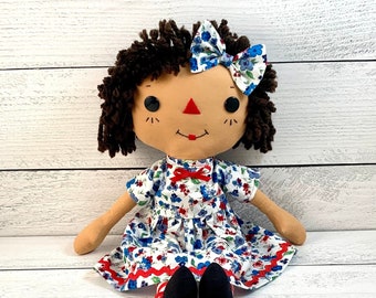 Raggedy Ann Doll, Unique Personalized Gift for Little Girls, Cinnamon Annie Doll, Rag Doll