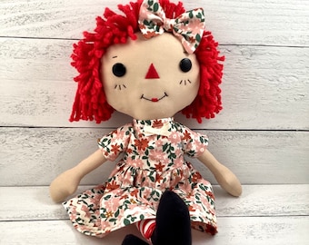 Raggedy Ann Doll, Personalized Gift, Cinnamon Annie Doll, Little Girls Gift, Rag Doll, Soft Doll