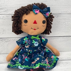 Rag Doll, Cute Raggedy Ann Doll, Special Personalized Gift for Little Girl, Cinnamon Annie Doll, African American Doll, Latina Doll Bild 2