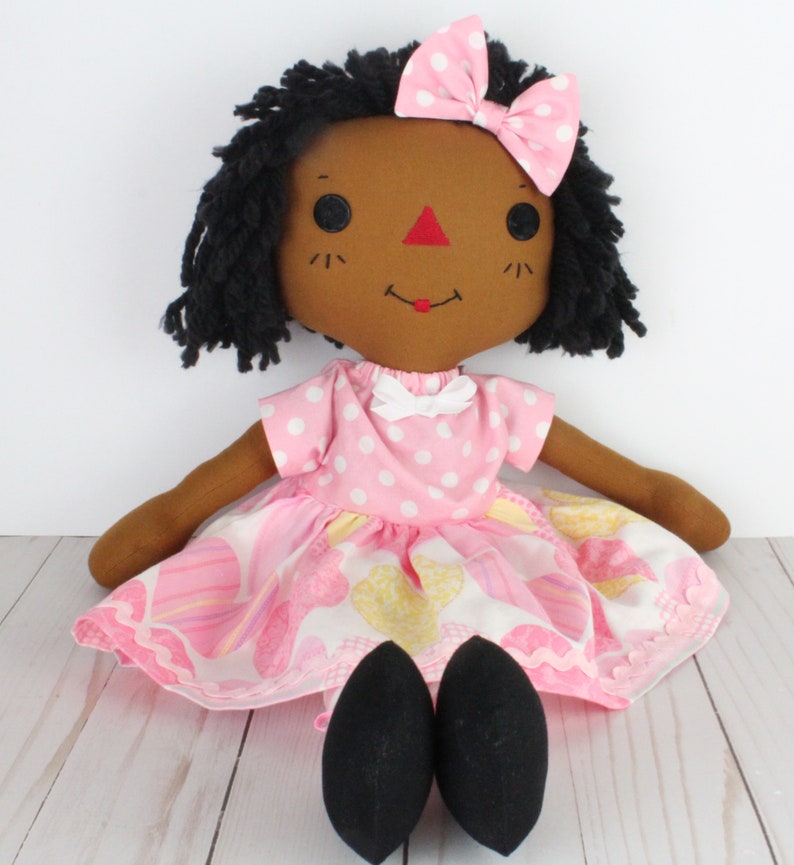 black raggedy ann doll