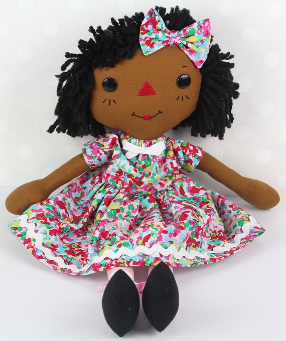 black raggedy ann doll