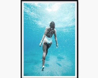 /"High and Shy/" Vintage Style Elvgren Pin-Up Girl Diving Board Poster 24x30