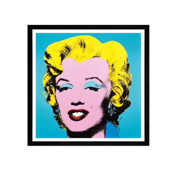Andy Warhol Marilyn Monroe Print Light Blue Marilyn Monroe - Etsy 日本