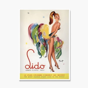 Deux cartes postales Cabaret Lido Paris, signé Brenot Deux cartes postales Cabaret Lido Paris, signé Brenot