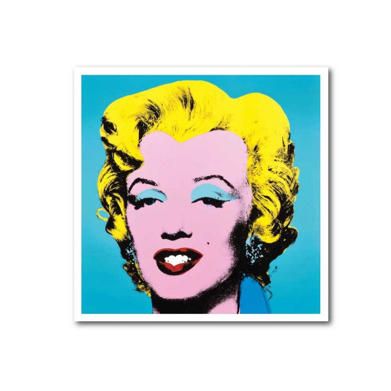 Andy Warhol Marilyn Monroe Print Light Blue Marilyn Monroe - Etsy
