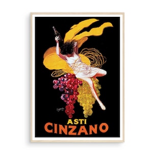 Asti Cinzano Poster, Vintage Champagne Art Print Poster, Vintage Food and Wine Wall Art, French Vintage Poster, Vintage Wine Poster