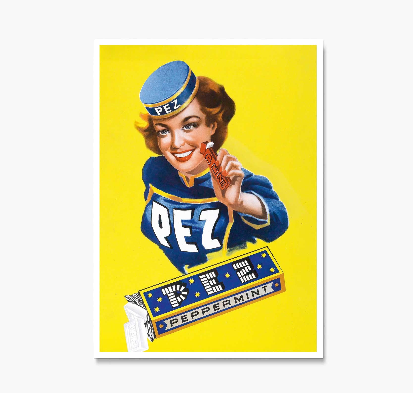 Pez Peppermints Print, Pez Peppermints Vintage Poster, Pez 