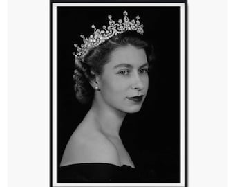 Queen Elizabeth Print, Queen Elizabeth Poster, Queen Elizabeth Art, Queen Elizabeth Wall Art