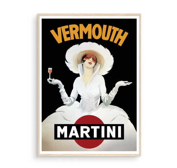 Poster Vermouth Martini, Stampa Vermouth Martini Vintage, Poster Vintage  Alcohol Art Print, Poster Vino Vintage Francese, Vermouth The Block -   Italia