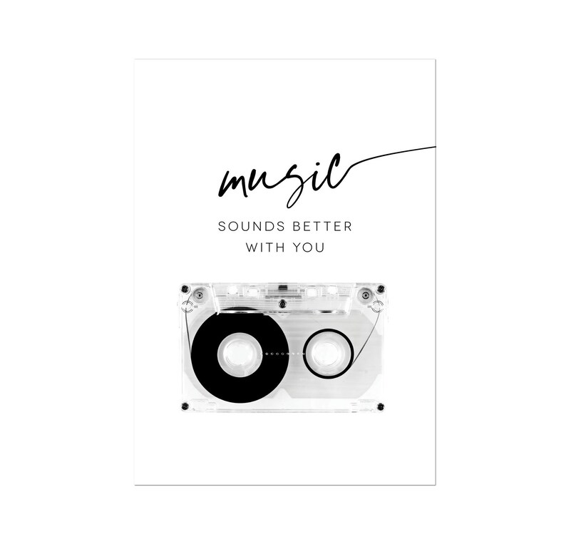 Music Sounds Better With You Poster Music Sounds Better With Etsy