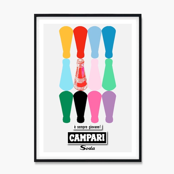 Campari Soda Poster, Campari Soda Print, Campari Art, Aqua Campari Soda Print, Vintage Alcohol Poster, Art by Leonetto Cappiello