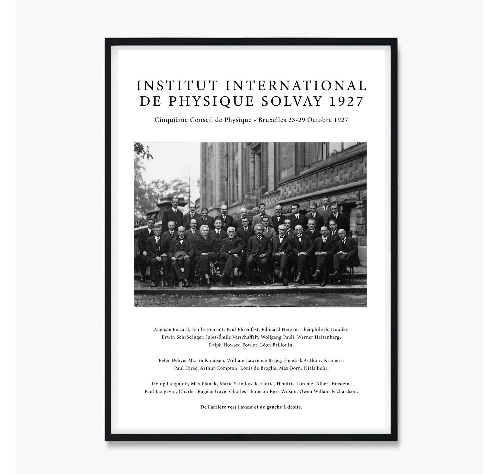 French Solvay Conference Poster Solvay 1927 Print Fifth Etsy Uk