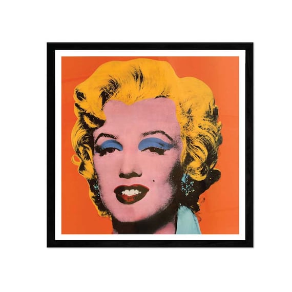 Andy Warhol Marilyn Monroe Print, Orange Marilyn Monroe Poster