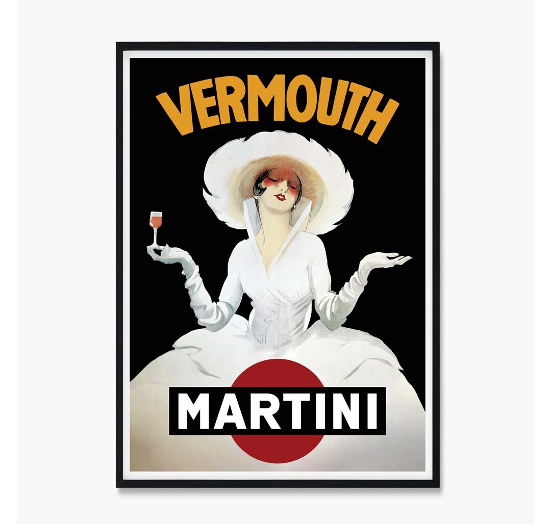 Vermouth Martini Poster, Vintage Vermouth Martini Print, Vintage