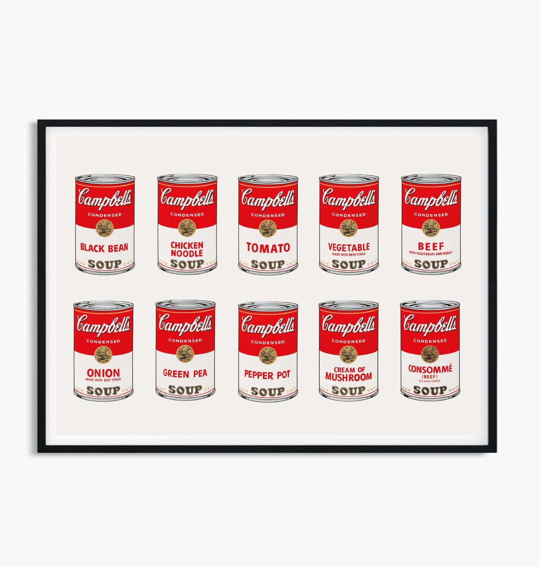 Andy Warhol Tomato Soup Poster, Andy Warhol Campbells Soup Poster