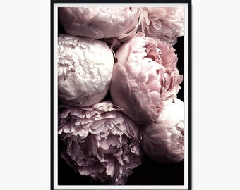 Mysterious Peony Print, Blush Peonies Print, Blush Peonies Poster, Peony Print, Peony Poster, Peony Wall Art, Floral Art, Floral Flowers