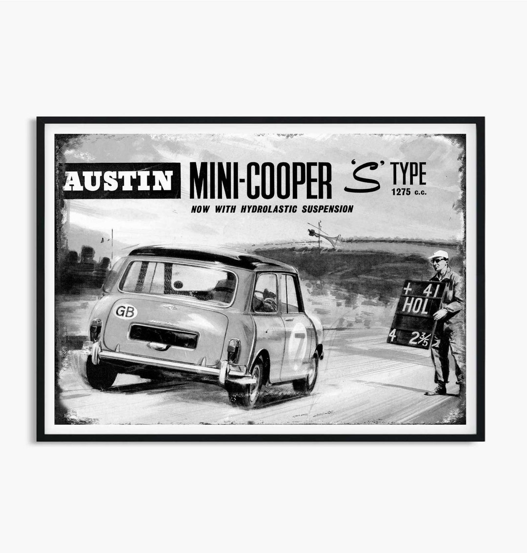 Mini Cooper S Type Poster, Vintage Mini Posters, Vintage Mini Prints ...