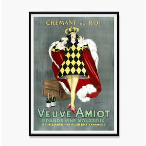 Veuve Amiot Poster, Veuve Amiot Print, Vintage Champagne Art Print Poster, French Vintage Poster, Vintage Wine Poster, Wine Art
