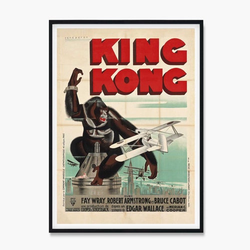 King Kong Vintage Movie Poster King Kong Print King Kong Etsy