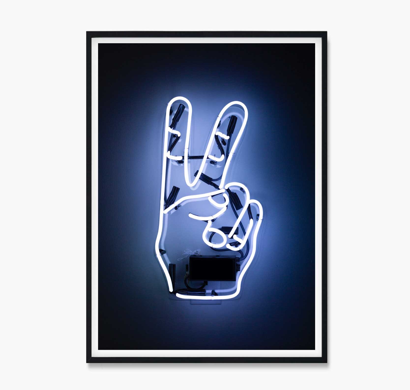 Peace Sign Hand Print, Peace Sign Neon Print, Peace Sign ...