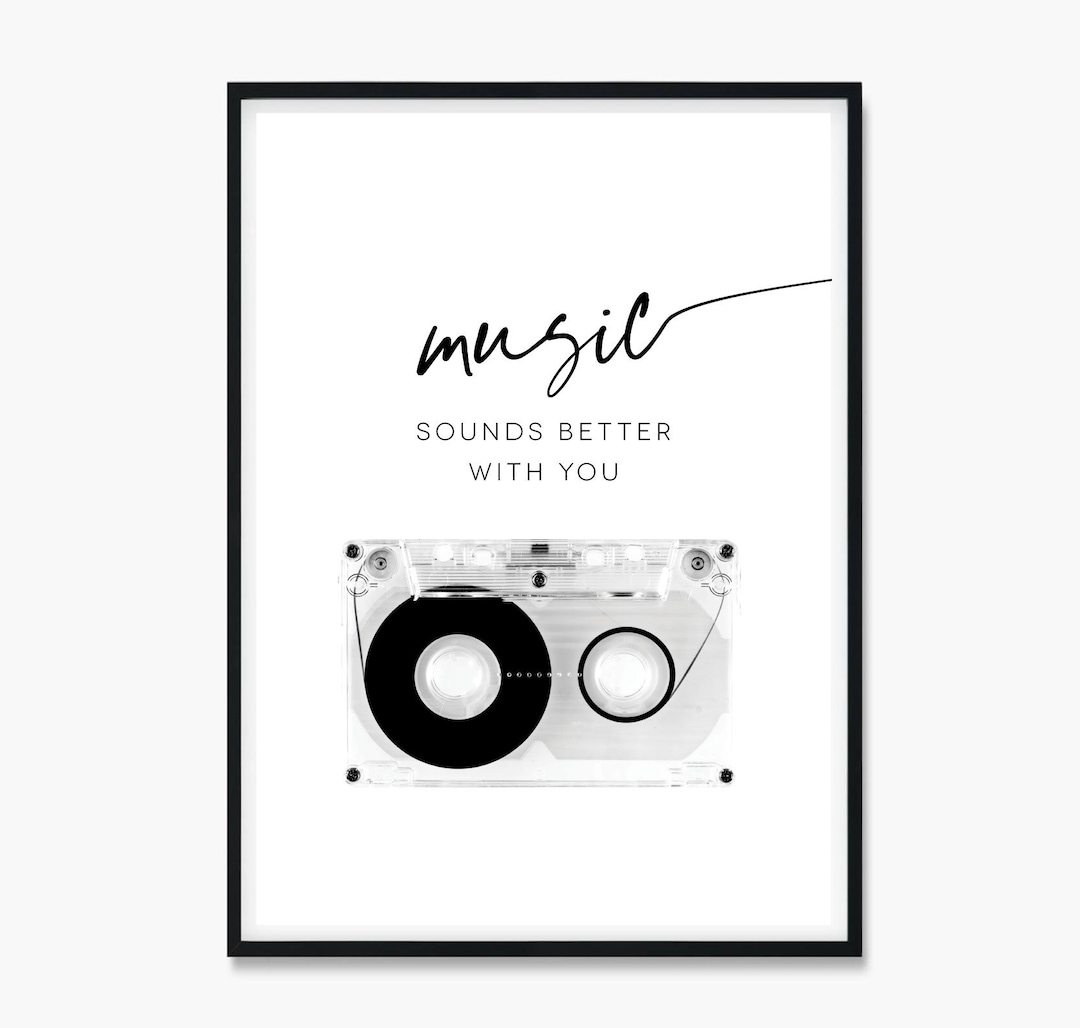 Music Sounds Better With You Poster Music Sounds Better With Etsy