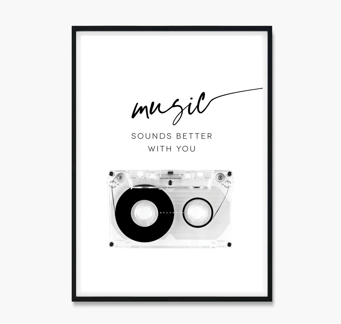 Music Sounds Better With You Poster Music Sounds Better With Etsy