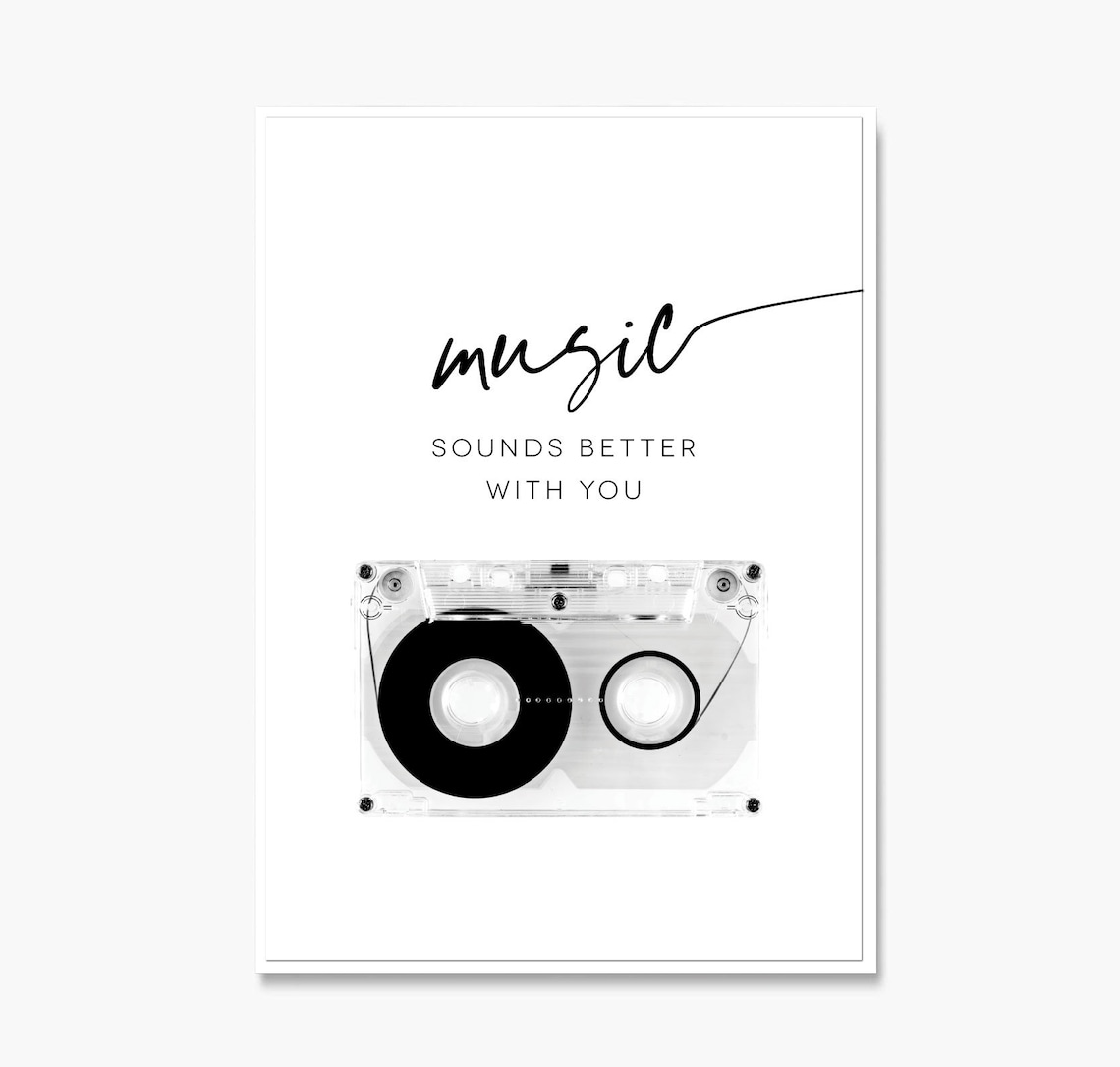 Music Sounds Better With You Poster Music Sounds Better With Etsy