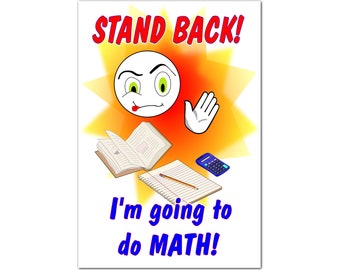 教室用算数ポスター、中学校、高校、大学向けのユーモアとモチベーションを高めるウォールアート、13x19インチ