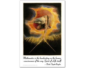数学「スピリット・オブ・ライフ」教室用数学ポスター、中学校、高校、大学、図書館向けの教育用ウォールアート、13x19インチ