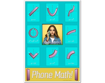 電話算数！教室用算数ポスター、中学校、高校、大学向けの教育的かつモチベーションを高めるウォールアート、13x19インチ