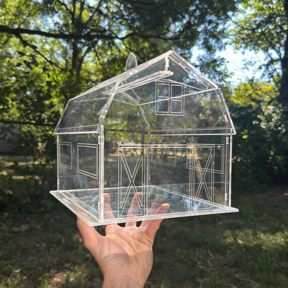 小さな納屋」温室 - アクリル製テラリウム - Etsy 日本