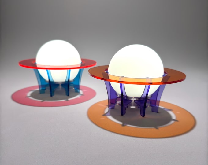 Retro Futuristic LED Orb Lamp: Mid-Century Modern Mood Light