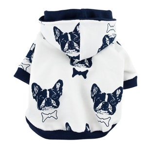Dog Hoodie (clothes for small size dogs) dog sweater, Dog clothes, Pet clothing, French bulldog