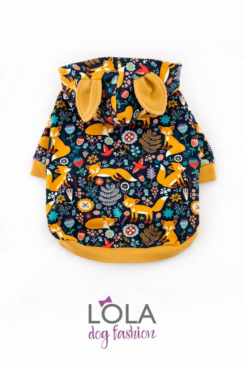 Fox Hoodie Dog Clothing Dog Sweater Dog Clothes Pet Etsy Canada