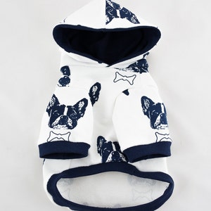 Dog Hoodie clothes for small size dogs dog sweater, Dog clothes, Pet clothing, French bulldog image 3