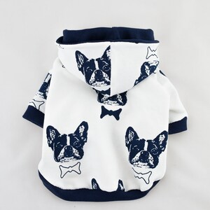 Dog Hoodie clothes for small size dogs dog sweater, Dog clothes, Pet clothing, French bulldog image 2