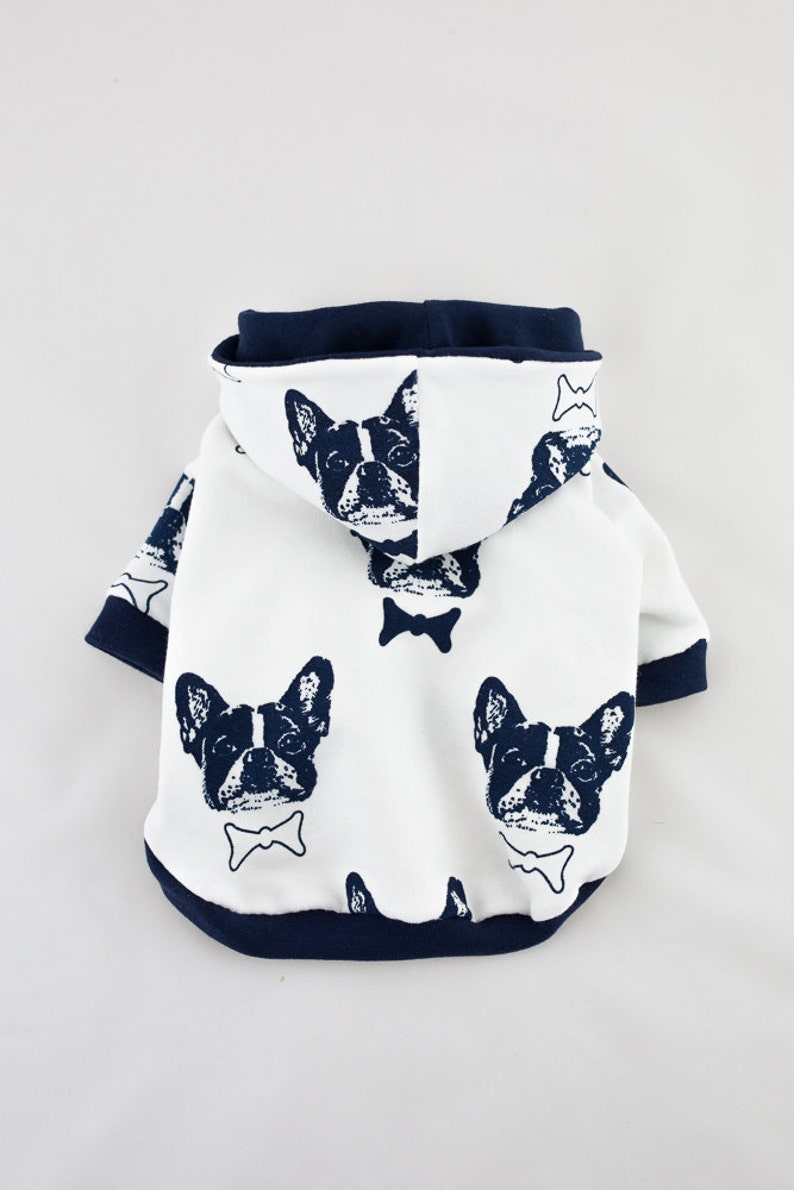 Dog Hoodie clothes for small size dogs dog sweater, Dog clothes, Pet clothing, French bulldog image 2