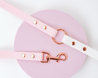 Handmade powder pink Dog leash (Biothane)