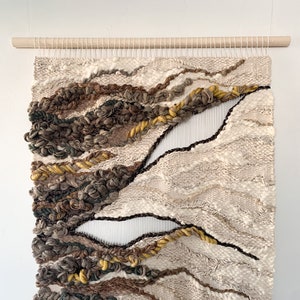 earth toned wall hanging woven wall art soft sculpture yarn art macrame wall hanging large woven wall art textured wall art