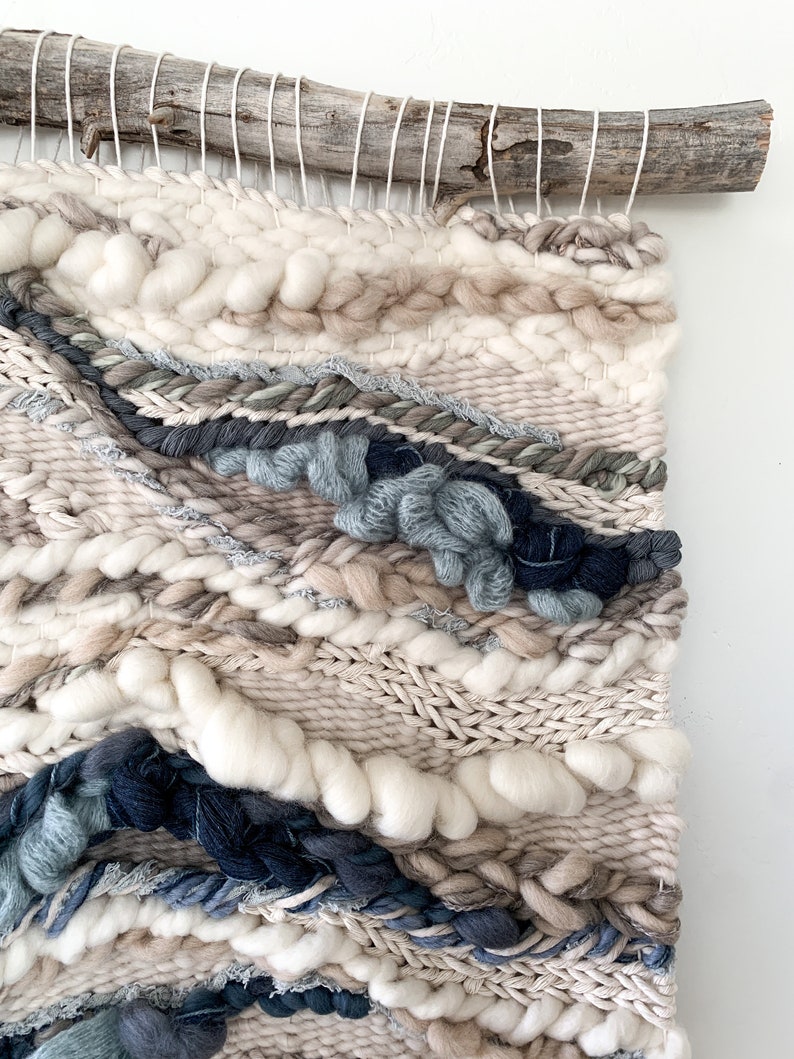 Photo inspiration: Handwoven Wall Hanging Fiber Art Yarn Textile Art Ocean Photo Inspiration