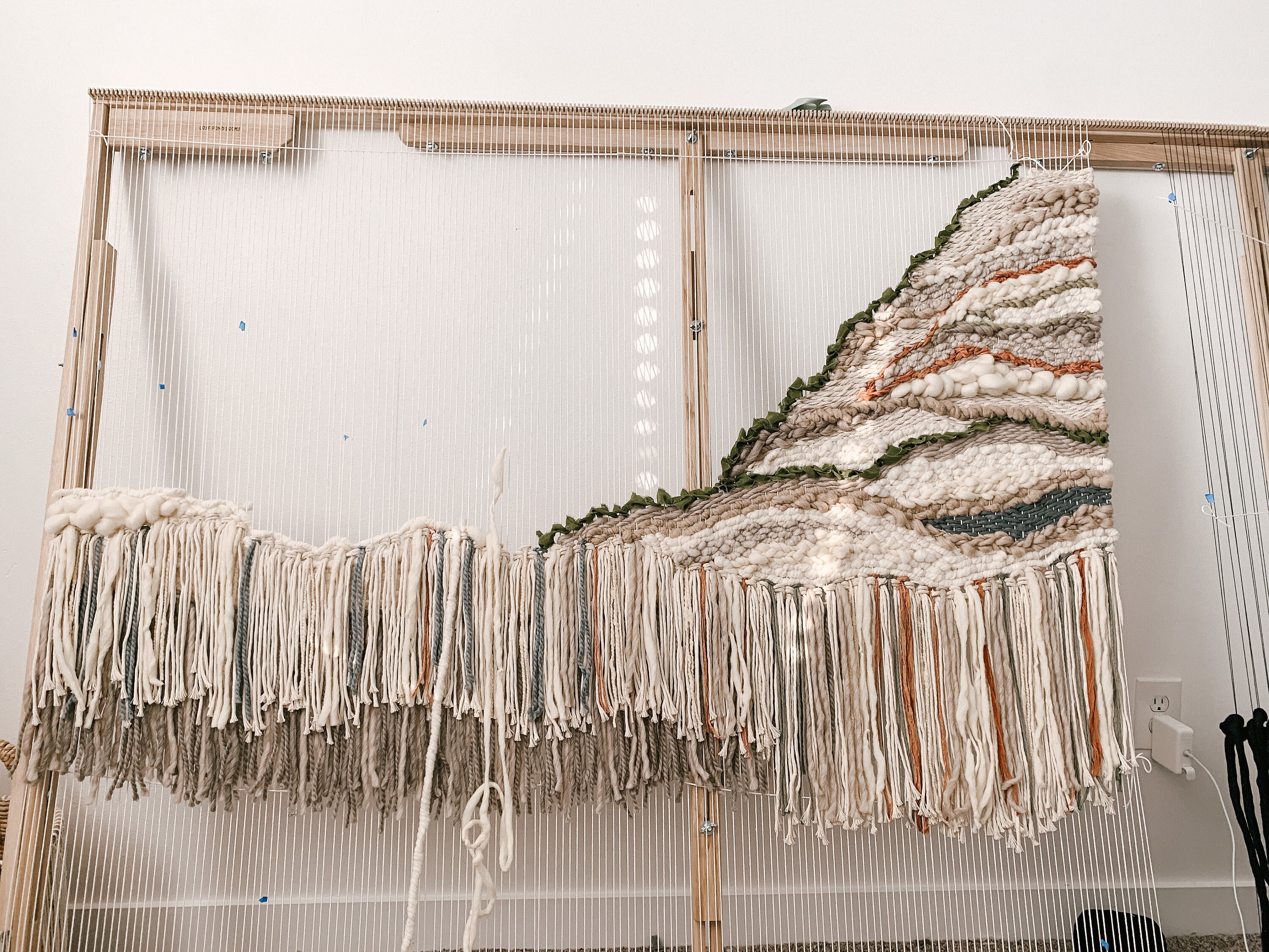 Large Wall Hanging Green Wall Hanging Neutral Wall Hanging Etsy