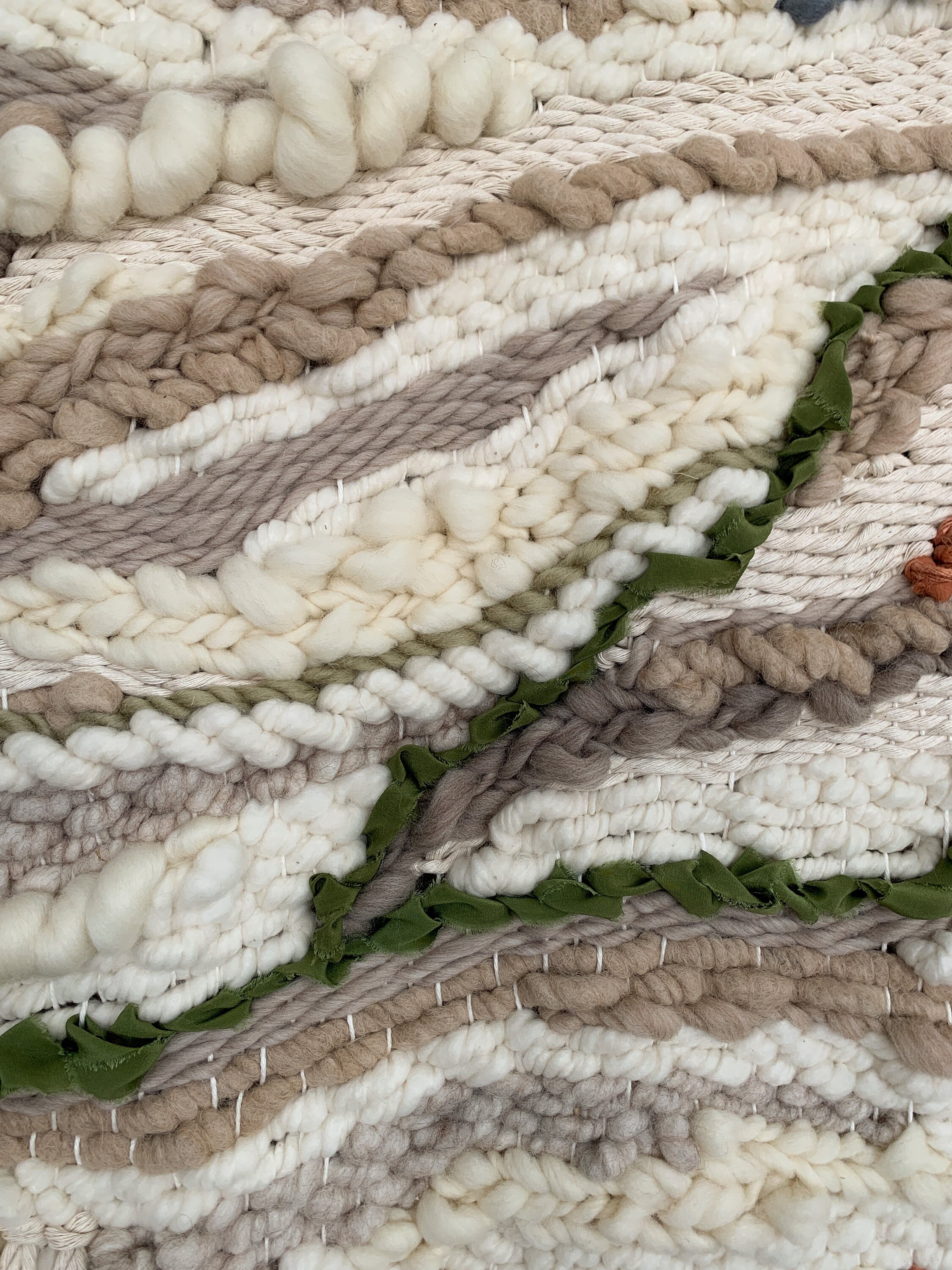 Large Wall Hanging Green Wall Hanging Neutral Wall Hanging Etsy