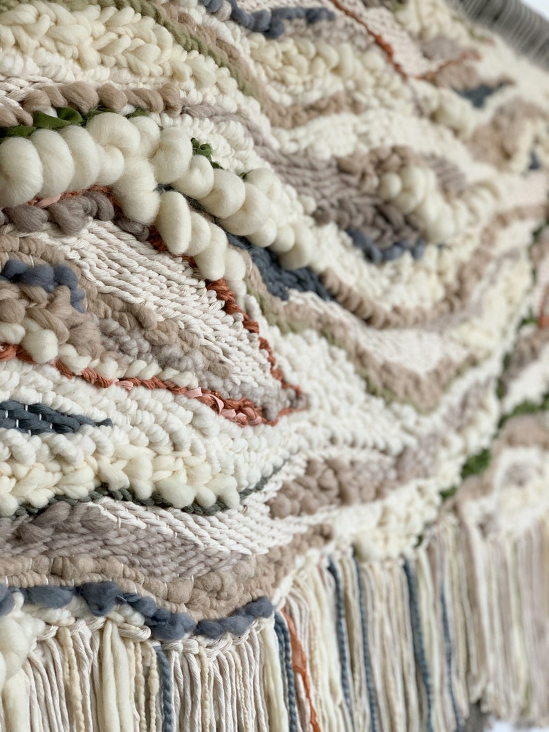 Large Wall Hanging Green Wall Hanging Neutral Wall Hanging Etsy