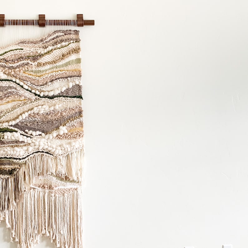 Large Wall Hanging Green Woven Wall Tapestry Boho Wall Decor Etsy