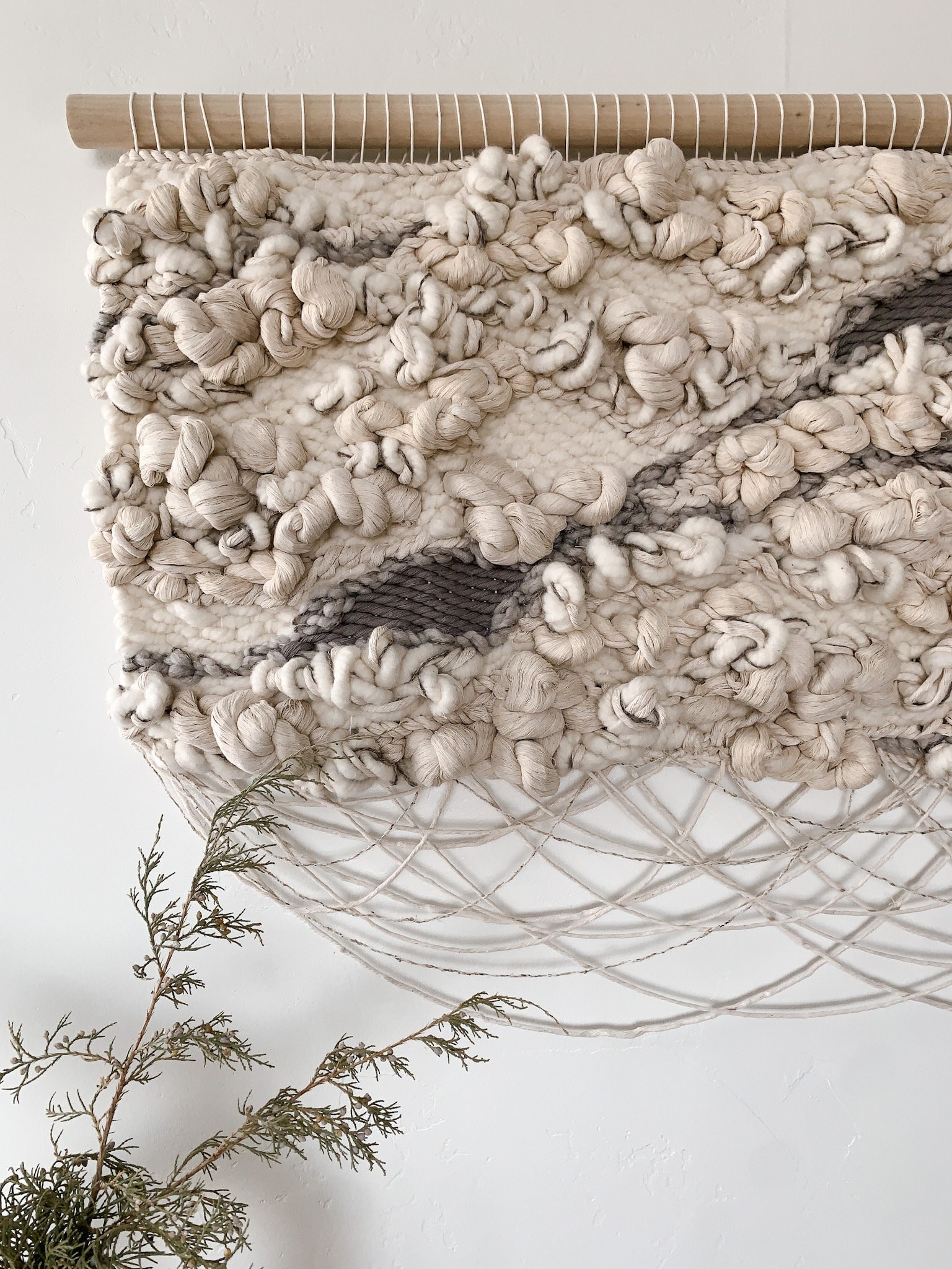 Textured Fiber Wall Art With Fringe - Modern Soft Sculpture - Etsy