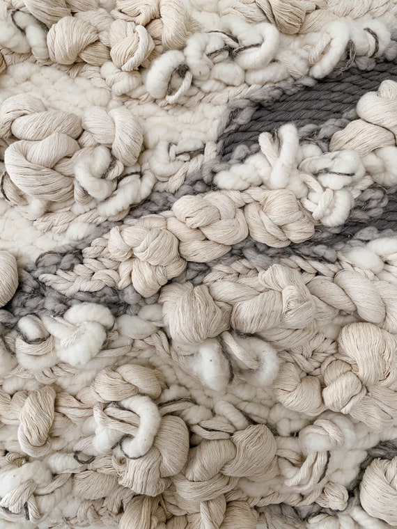 Textured Fiber Wall Art With Fringe - Modern Soft Sculpture - Etsy
